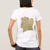 Cote d'Ivoire Drapeau x Carte T-shirt (Dos)