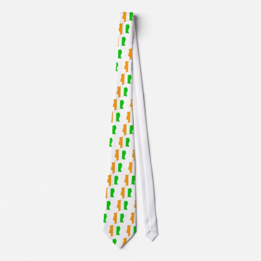 Cote Divoire Flag Map op volledige grootte Stropdas (Voorkant)