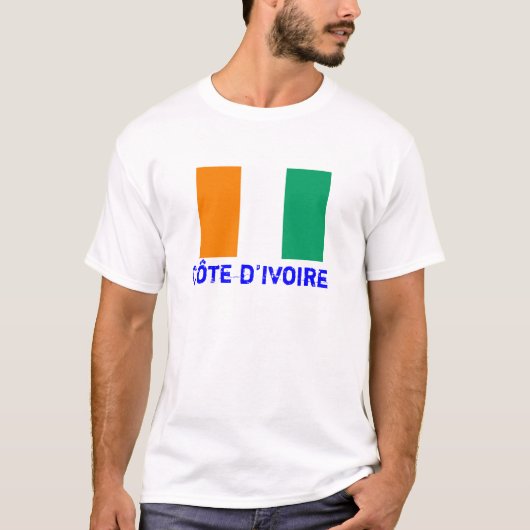 COTE D'IVOIRE*- Vlag T-shirt () (Voorkant)