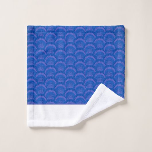 Cote du Monogramme bleu moderne (Gant de toilette)