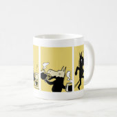 Côté en noir de la tasse de café de cheval #1 (Devant droit)