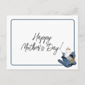 Côte mer océan bleu iris carte de fête des mères (Devant)