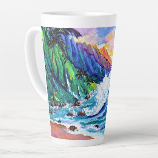 Côte Na Pali de Kauai Mug Tropical Sunset (Angle gauche)