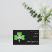 Côté noir de carte de visite de shamrock (Debout devant)