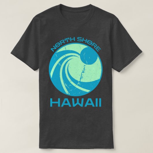 Côte-Nord Hawaii Blue Green TShirt (Design devant)