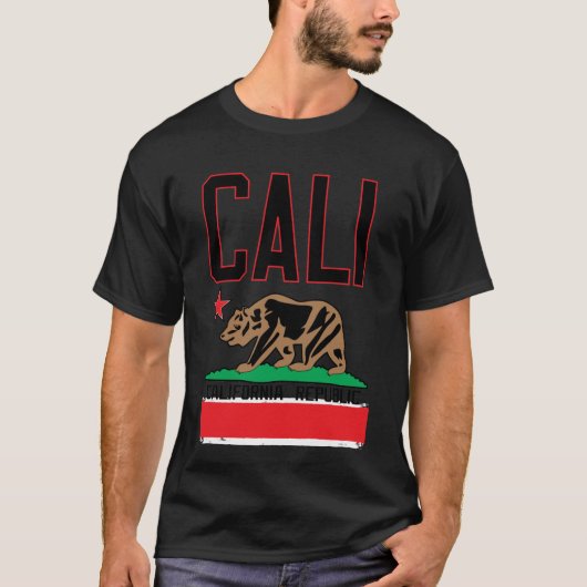 Côte ouest la Californie de T-shirt d'ours de CALi (Devant)