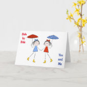 *CÔTÉ PAR CÔTÉ, IL SERA TOUJOURS* CARTE D'AMITIÉ (Fleur jaune)