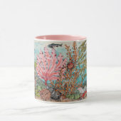 Côte rose Chic Sea Life Ocean Beach Marine Mug (Centre)