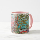 Côte rose Chic Sea Life Ocean Beach Marine Mug (Devant droit)