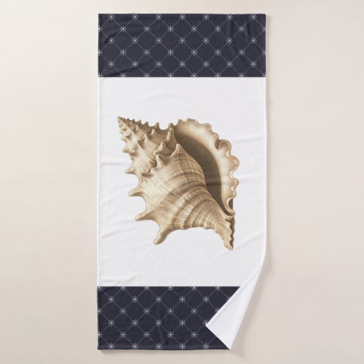 Coteau/plage/coquillage nautique (Serviette de bain)