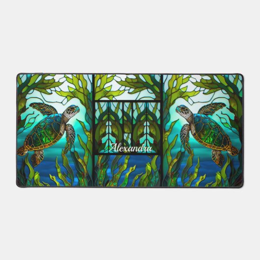 Côtier Tropical Aqua Green Blue Sea Turtle (Recto)