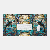 Côtier Tropical Orca Noir Bleu et Or (Clavier et souris)