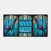 Côtière Tropical Blue Grey Whale Desk Mat (Recto)