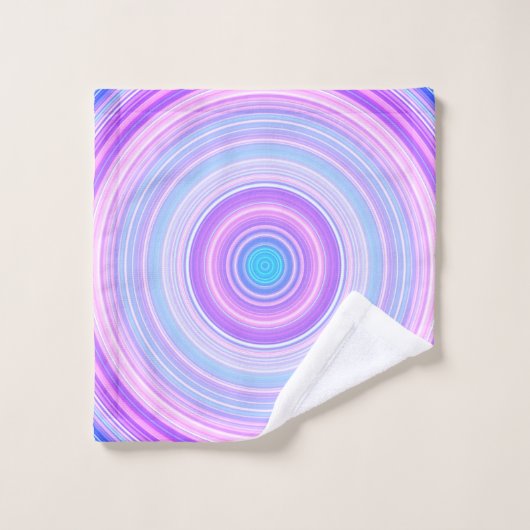 Coton bonbon bleu rose (Gant de toilette)