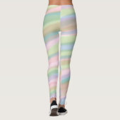 Coton bonbon couleur rayé Leggings (Dos)
