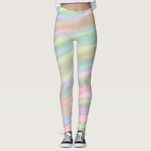 Coton bonbon couleur rayé Leggings