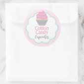 Coton Candy Cupcake Étiquette de pétoncle (Sac)