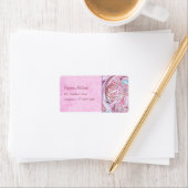 Coton Candy Mandala Étiquette de adresse (En situation)