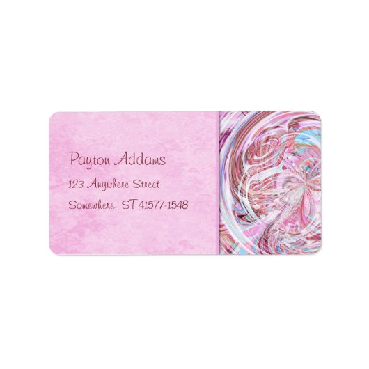 Coton Candy Mandala Étiquette de adresse (Devant)
