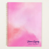 Coton Candy rose Abstrait Art Planner (Devant)