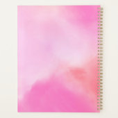 Coton Candy rose Abstrait Art Planner (Dos)