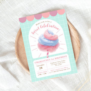 Coton Candy Sweet Celebration Invitation