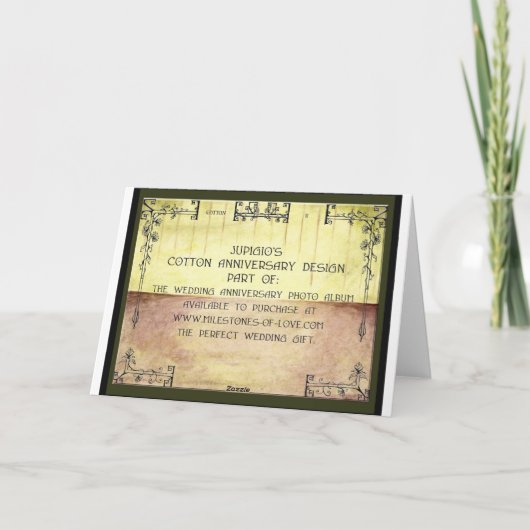 Coton carte cadeau pour les 2 ans de mariage (Dos)