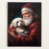 Coton De Tulear Avec Noël Du Père Noël (Devant)