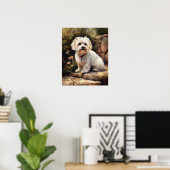 Coton De Tulear Chien Art Imprimer Poster (Bureau à domicile)