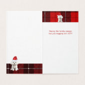 Coton de Tulear Chien Rouge Fête Noël Plaid (Inside Unfolded)