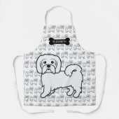 Coton de Tulear Cute Cartoon Dog & Name Schort (Voorkant)
