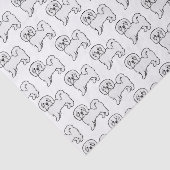 Coton de Tulear Cute Cartoon Dog Pattern Tissuepapier (Detail)