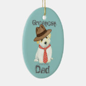 Coton de Tulear Dad Ceramic Ornament (Rechts)