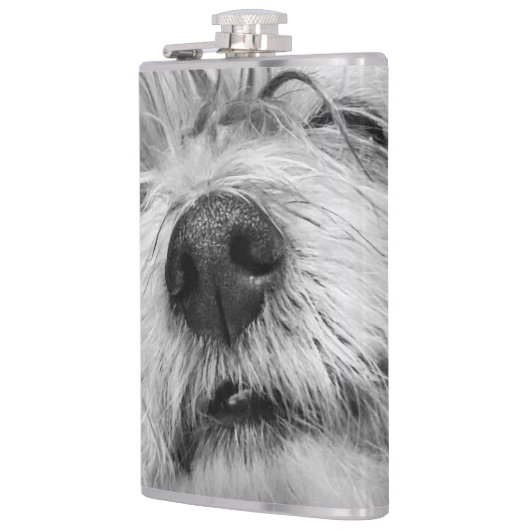 Coton de Tulear dog Heupfles (Links)