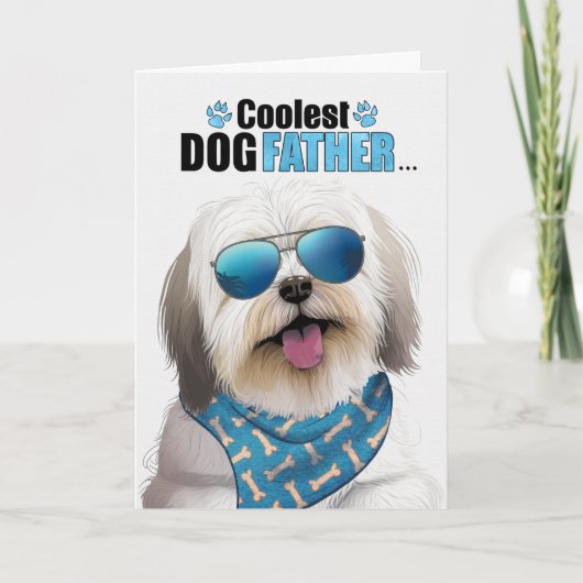Coton de Tulear Dog Koolest Dad Vaderdag Feestdagen Kaart (Voorkant)