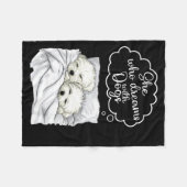 Coton De Tulear Dog Nightgown Pajama  Fleece Deken (Voorkant (Horizontaal))