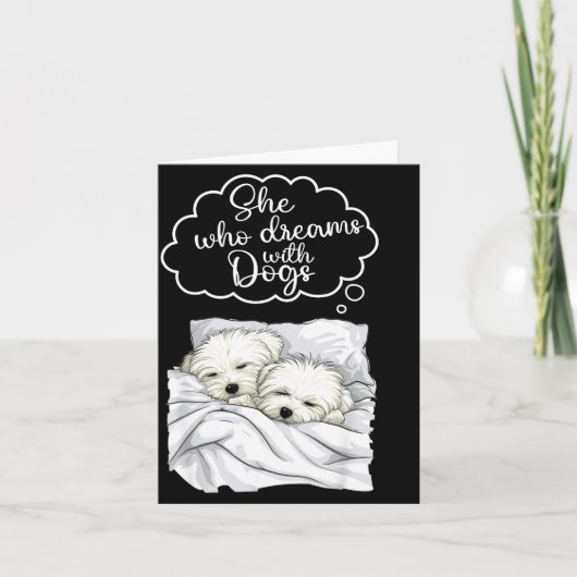 Coton De Tulear Dog Nightgown Pajama  Kaart (Voorkant)