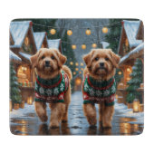 Coton De Tulear Dogs Christmas Snow Holiday Snijplank (Voorkant)