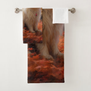 Coton De Tulear en automne laisse tomber l'inspira