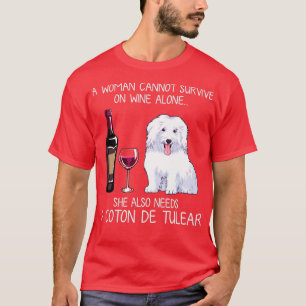 Coton de Tulear en wine Funny dog T-shirt