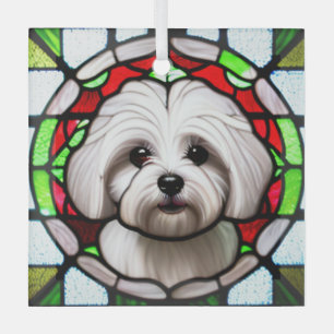 Coton de Tulear "Glas in lood" Glas Ornament