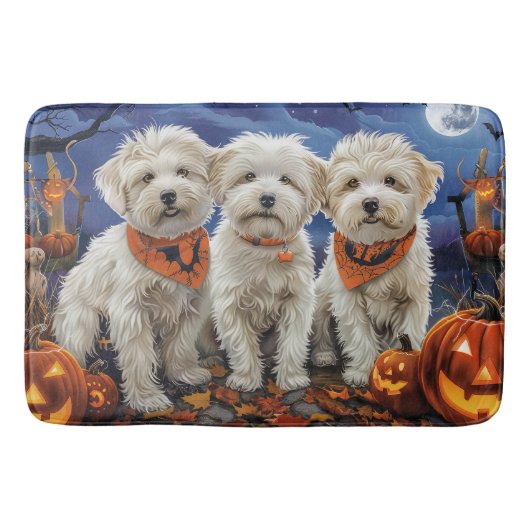 Coton De Tulear Halloween Spooky Badmat (Voorkant)