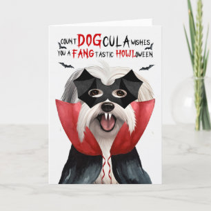 Coton De Tulear Hond Count DOGcula Grappig Hallowe Feestdagen Kaart