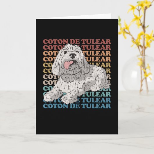 Coton de Tulear | Hond Owner Coton de Tulears Kaart (Gele Bloem)