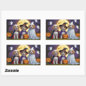 Coton De Tulear Honden Pompoen Halloween Grappig Rechthoekige Sticker (Vel)