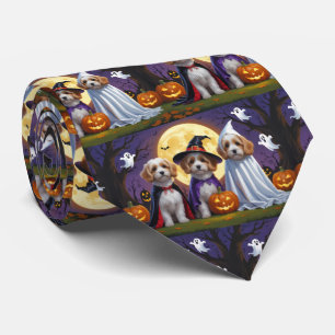 Coton De Tulear Honden Pompoen Halloween Grappig Stropdas
