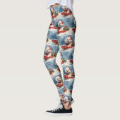 Coton De Tulear in Sledge Laat het Sneeuw Kerstmis Leggings (Links)