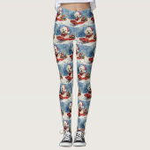 Coton De Tulear in Sledge Laat het Sneeuw Kerstmis Leggings (Voorkant)