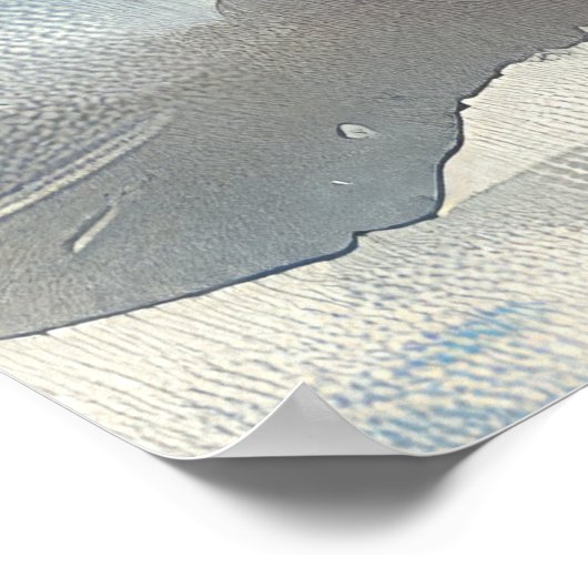 Coton De Tulear in Sledge Laat het Sneeuw Kerstmis Poster (Hoek)