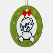 Coton de Tulear Kerstkerst Klassic Keramisch Ornament (Rechts)